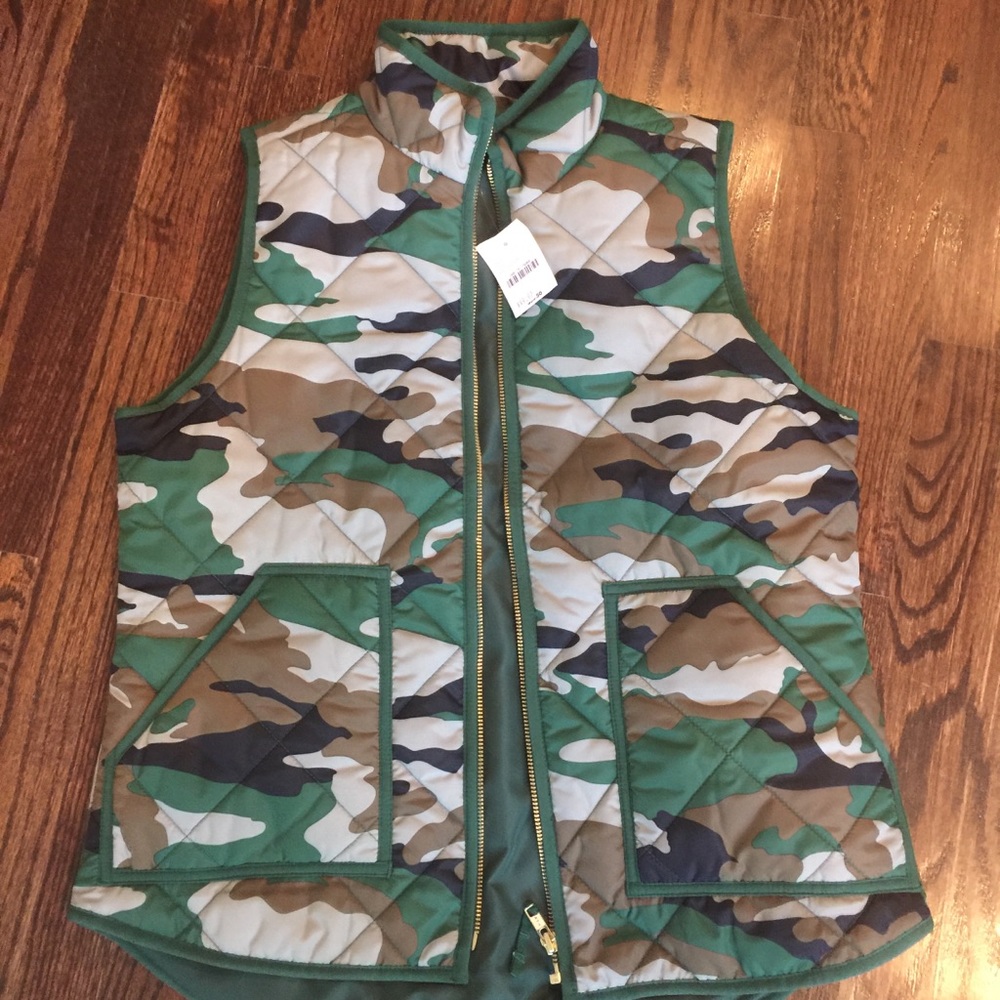 New with tags J. Crew camo vest